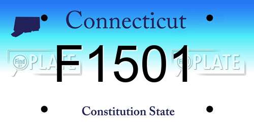 F1501 Connecticut License Plate
