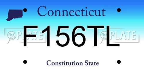F156TL Connecticut License Plate