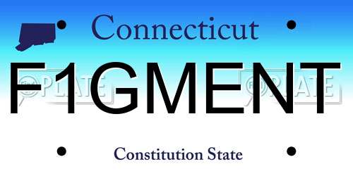 F1GMENT Connecticut License Plate