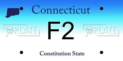 F2 Connecticut License Plate