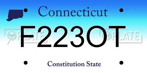 F223OT Connecticut License Plate