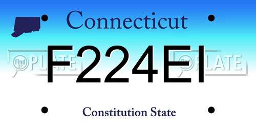 F224EI Connecticut License Plate