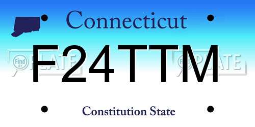F24TTM Connecticut License Plate