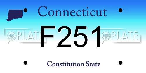 F251 Connecticut License Plate