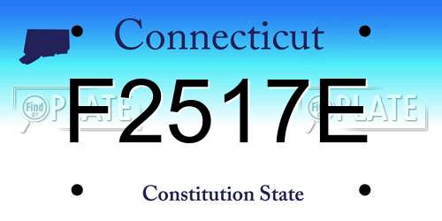 F2517E Connecticut License Plate