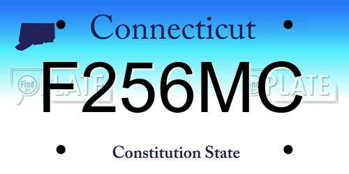 F256MC Connecticut License Plate