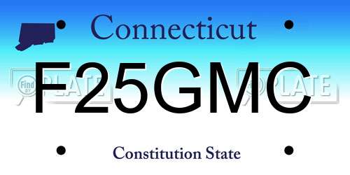 F25GMC Connecticut License Plate