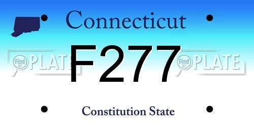 F277 Connecticut License Plate