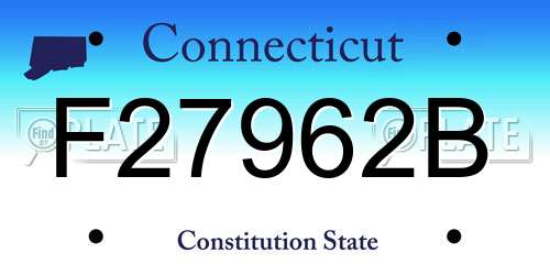 F27962B Connecticut License Plate