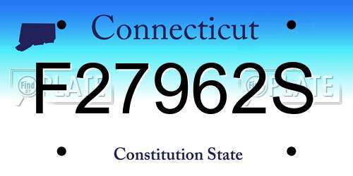 F27962S Connecticut License Plate
