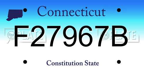 F27967B Connecticut License Plate