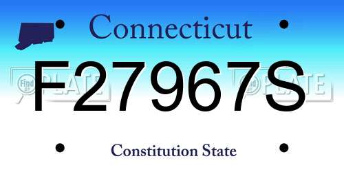F27967S Connecticut License Plate