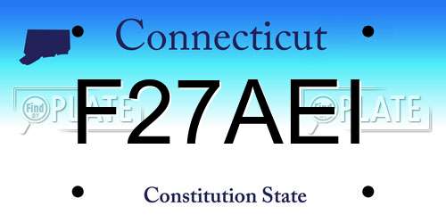 F27AEI Connecticut License Plate
