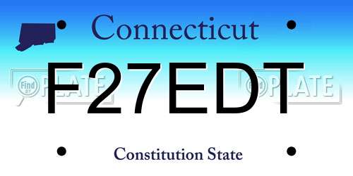 F27EDT Connecticut License Plate