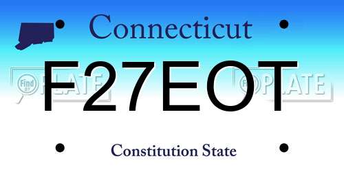 F27EOT Connecticut License Plate