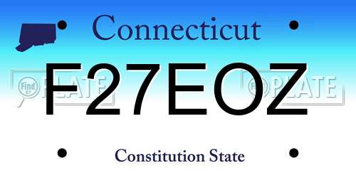 F27EOZ Connecticut License Plate
