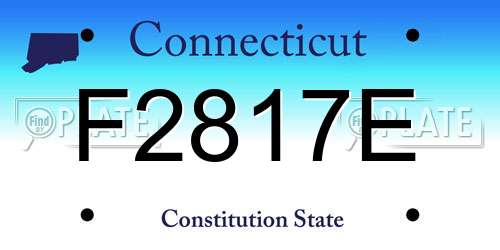 F2817E Connecticut License Plate