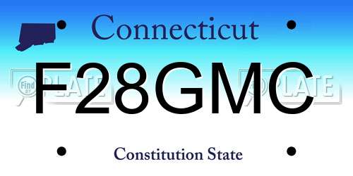 F28GMC Connecticut License Plate