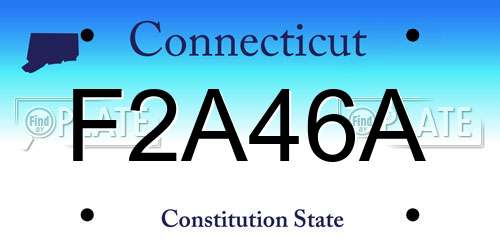 F2A46A Connecticut License Plate