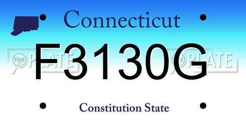 F3130G Connecticut License Plate