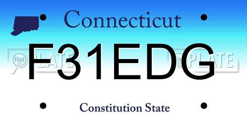 F31EDG Connecticut License Plate