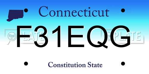 F31EQG Connecticut License Plate