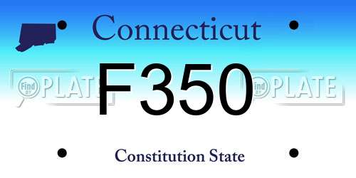 F350 Connecticut License Plate