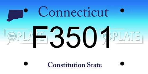 F3501 Connecticut License Plate