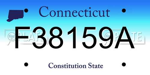 F38159A Connecticut License Plate