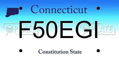 F50EGI Connecticut License Plate
