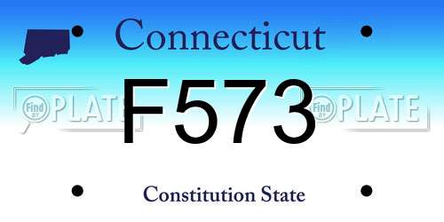 F573 Connecticut License Plate