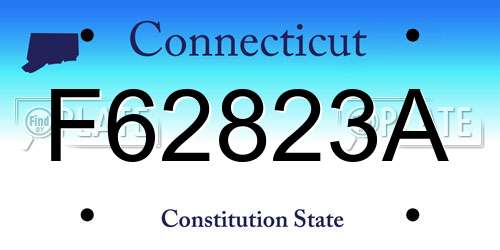 F62823A Connecticut License Plate