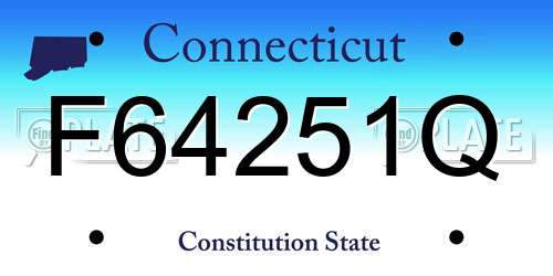 F64251Q Connecticut License Plate
