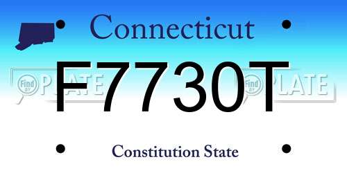 F7730T Connecticut License Plate