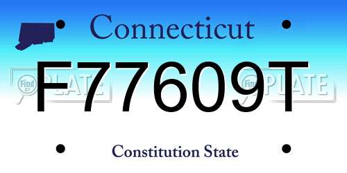 F77609T Connecticut License Plate