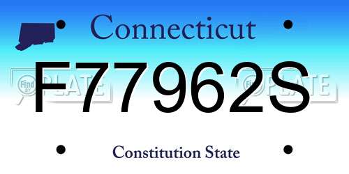 F77962S Connecticut License Plate