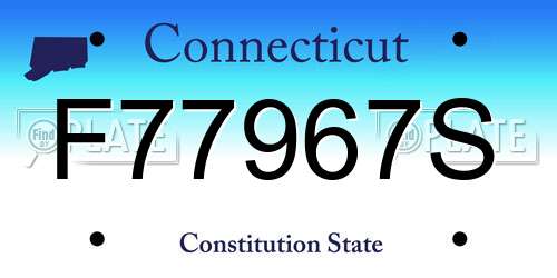 F77967S Connecticut License Plate