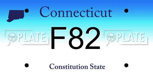 F82 Connecticut License Plate