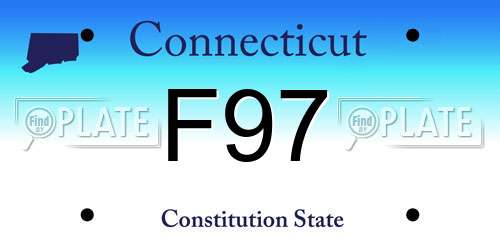 F97 Connecticut License Plate