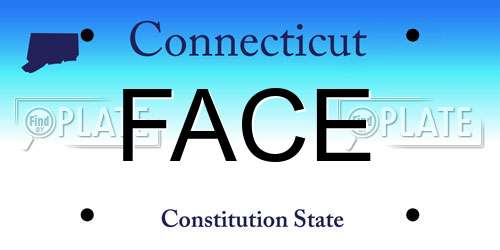 FACE Connecticut License Plate
