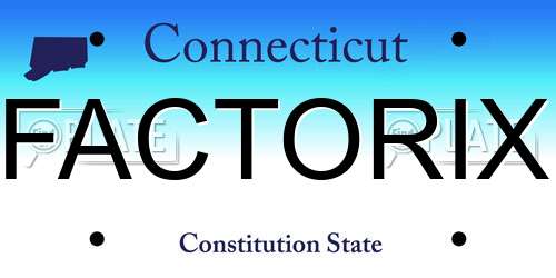 FACTORIX Connecticut License Plate