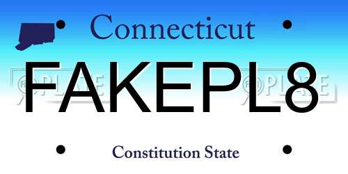FAKEPL8 Connecticut License Plate