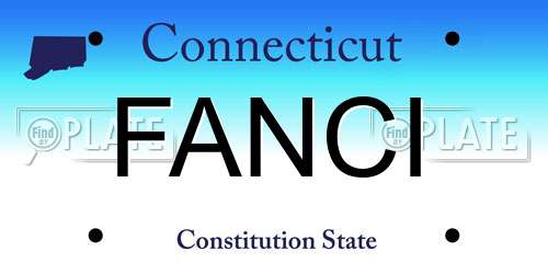 FANCI Connecticut License Plate