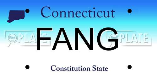 FANG Connecticut License Plate