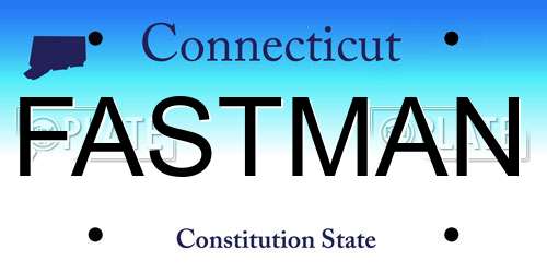 FASTMAN Connecticut License Plate