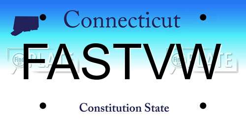 FASTVW Connecticut License Plate