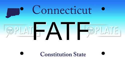 FATF Connecticut License Plate