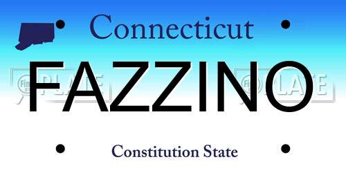 FAZZINO Connecticut License Plate