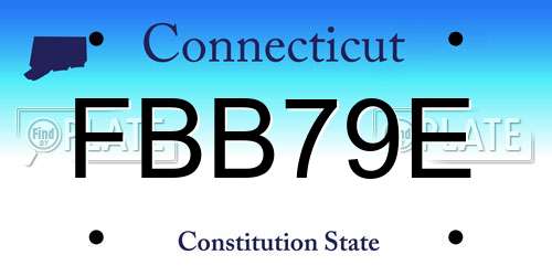 FBB79E Connecticut License Plate