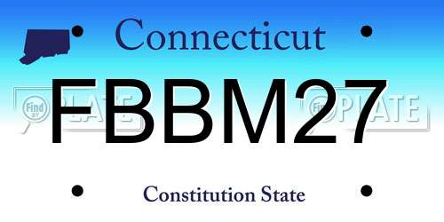 FBBM27 Connecticut License Plate